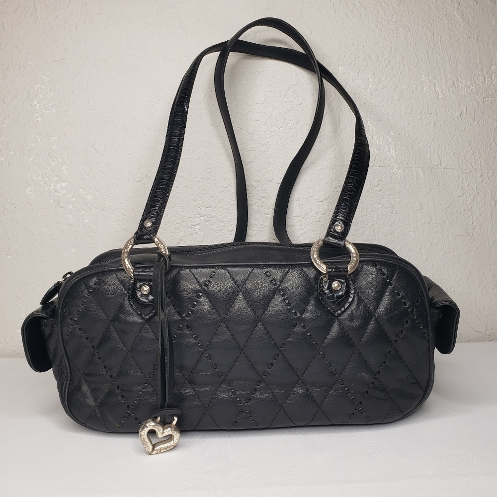 Brighton Black Quilted Shoulder Bag